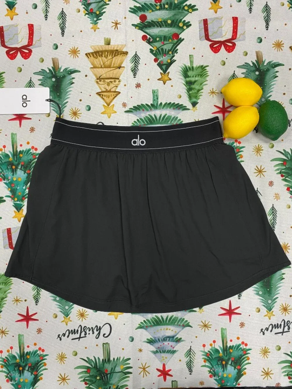 🎿Alo Yoga Match Point Tennis Black Skirt Flattering Fit🥎Court-to-Street